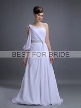 Bridal Dress: Best for Bride Bridal 2012 Collection - BFB2701 Beaded One Shoulder Silk Chiffon Gown 