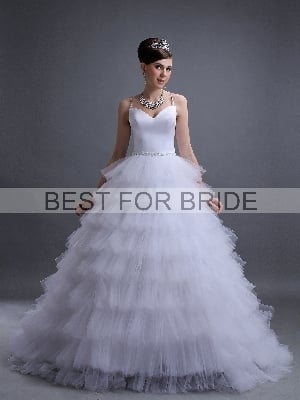 Wedding Dress - Best for Bride Bridal 2012 Collection - BFB2712 V Neck Ruched Tulle Ball Gown | BestforBride Bridal Gown