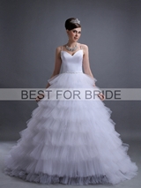 Bridal Dress: Best for Bride Bridal 2012 Collection - BFB2712 V Neck Ruched Tulle Ball Gown 