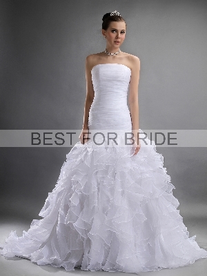 Wedding Dress - Best for Bride Bridal 2012 Collection - BFB2718 Ruched Bodice Organza Gown | BestforBride Bridal Gown