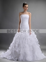 Bridal Dress: Best for Bride Bridal 2012 Collection - BFB2718 Ruched Bodice Organza Gown 
