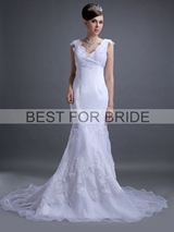 Bridal Dress: Best for Bride Bridal 2012 Collection - BFB2736 Organza Lace Trumpet Gown 