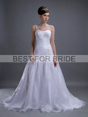 Wedding Dress - Best for Bride Bridal 2012 Collection - BFB2749 One shoulder A-Line Organza Gown | BestforBride Bridal Gown