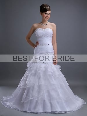 Wedding Dress - Best for Bride Bridal 2012 Collection - BFB2753 Sweetheart Ruched Crystal Organza Gown | BestforBride Bridal Gown