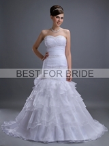 Bridal Dress: Best for Bride Bridal 2012 Collection - BFB2753 Sweetheart Ruched Crystal Organza Gown 
