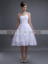 Bridal Dress: Best for Bride Bridal 2012 Collection - BFB2755 Strapless Tea Length Gown 