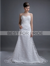Bridal Dress: Best for Bride Bridal 2012 Collection - BFB2757 Slim A-Line Lace Gown 