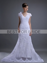 Bridal Dress: Best for Bride Bridal 2012 Collection - BFB2760 Two Piece Cap Sleeve Lace Gown 