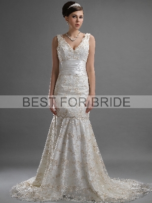 Wedding Dress - Best for Bride Bridal 2012 Collection - BFB2769 Two-In-One V Neck Lace Gown | BestforBride Bridal Gown
