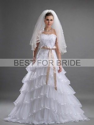 Wedding Dress - Best for Bride Bridal 2012 Collection - BFB2783 Lace Bodice Multi Tiered Organza Gown | BestforBride Bridal Gown
