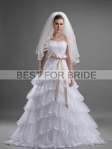 Bridal Dress: Best for Bride Bridal 2012 Collection - BFB2783 Lace Bodice Multi Tiered Organza Gown 