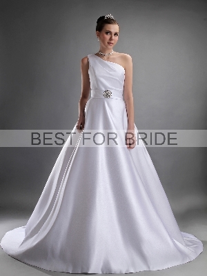 Wedding Dress - Best for Bride Bridal 2012 Collection - BFB2786 One Shoulder Asymmertrical Satin Gown | BestforBride Bridal Gown