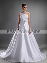 Bridal Dress: Best for Bride Bridal 2012 Collection - BFB2786 One Shoulder Asymmertrical Satin Gown 