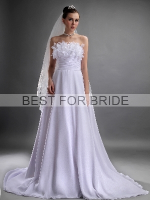 Wedding Dress - Best for Bride Bridal 2012 Collection - BFB2787 Chiffon Empire Floral Bodice Gown | BestforBride Bridal Gown