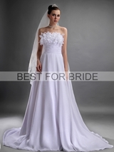 Bridal Dress: Best for Bride Bridal 2012 Collection - BFB2787 Chiffon Empire Floral Bodice Gown 