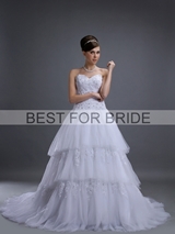 Bridal Dress: Best for Bride Bridal 2012 Collection - BFB2799 Strapless Luxurious Satin Tulle Gown 