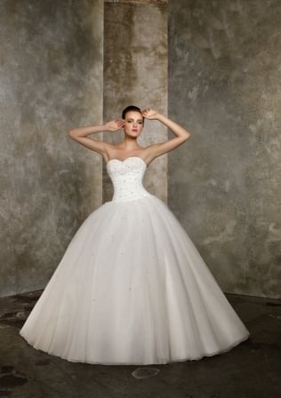 Wedding Dress - Mori Lee Blue Collection: 4614 - Beading on Tulle | MoriLee Bridal Gown