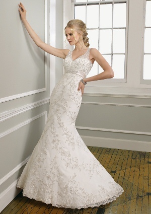 Wedding Dress - Mori Lee Bridal FALL 2011 Collection: 1655 - Beaded and Embroidered Net over Satin | MoriLee Bridal Gown