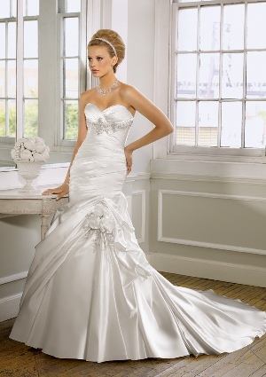 Wedding Dress - Mori Lee Bridal Collection: 1603 - Lustrous Satin with beaded embroidery | MoriLee Bridal Gown