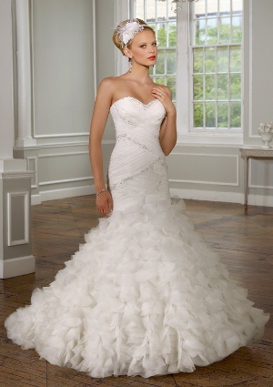 Wedding Dress - Mori Lee Bridal Collection: 1619 - Tulle with jeweled beading | MoriLee Bridal Gown