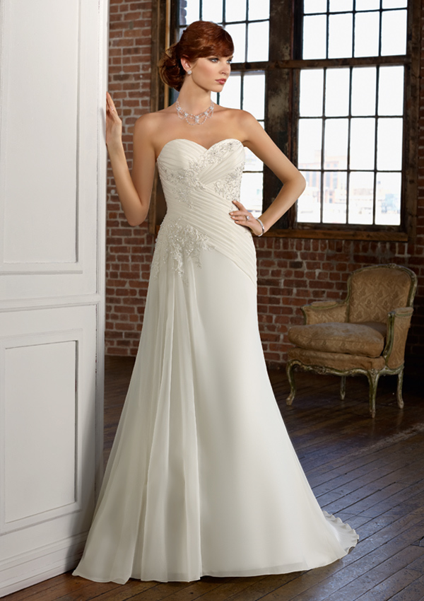 Dress - Mori Lee Blue Collection: 4804 - Delicate Chiffon with Lace ...