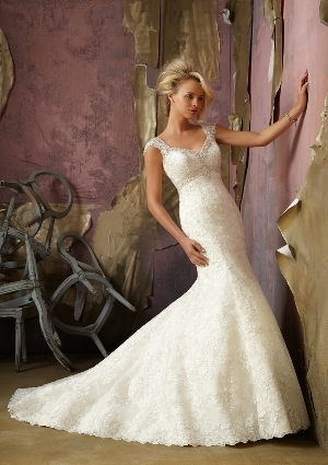 Wedding Dress - Mori Lee Bridal FALL 2012 Collection: 1854 - Crystal Embroidered Lace | MoriLee Bridal Gown