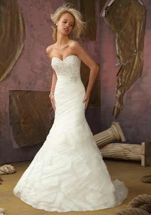 Wedding Dress - Mori Lee Bridal FALL 2012 Collection: 1855 - Crystal Emboidery and Organza | MoriLee Bridal Gown