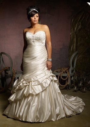Wedding Dress - Mori Lee Julietta FALL 2012 Collection: 3125 - Crystal Beaded Embroidery on Lustrous Satin | PlusSize Bridal Gown