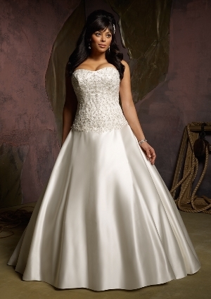 Wedding Dress - Mori Lee Julietta FALL 2012 Collection: 3128 - Beaded Embroidery on Organza | PlusSize Bridal Gown