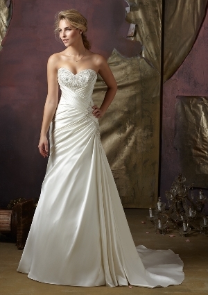 Wedding Dress - Mori Lee Blue FALL 2012 Collection: 4967 - Crystal Beaded Embroidery on Lustrous Satin | MoriLee Bridal Gown