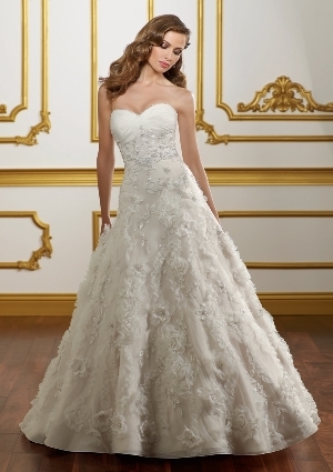 Wedding Dress - Mori Lee Bridal SPRING 2012 Collection: 1801 - EMBROIDERED NET W/FLORAL MOTIFS | MoriLee Bridal Gown