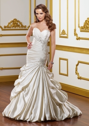 Wedding Dress - Mori Lee Bridal SPRING 2012 Collection: 1802 - LUSTROUS SATIN W/EMBROIDERY | MoriLee Bridal Gown