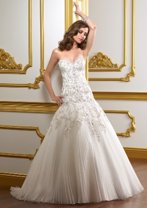 Wedding Dress - Mori Lee Bridal SPRING 2012 Collection: 1812 - EMBROIDERY ON PLEATED ORGANZA | MoriLee Bridal Gown