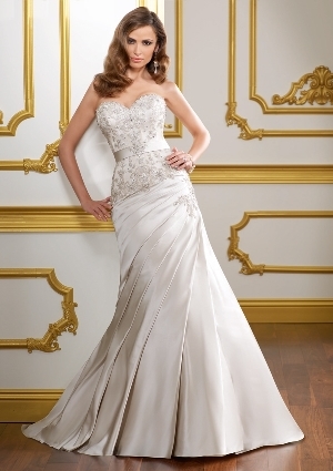Wedding Dress - Mori Lee Bridal SPRING 2012 Collection: 1815 - LUSTROUS SATIN W/EMBROIDERY | MoriLee Bridal Gown