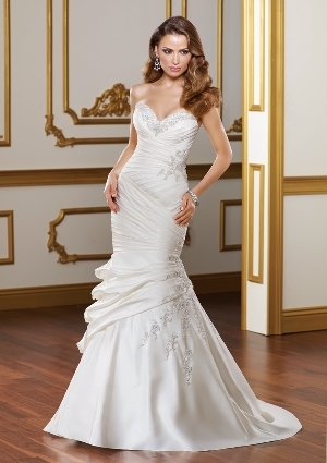 Wedding Dress - Mori Lee Bridal SPRING 2012 Collection: 1818 - SATIN FACED TAFFETA W/EMBROIDERY | MoriLee Bridal Gown