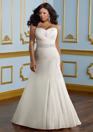 Wedding Dress - Mori Lee Julietta: 3113 - DELICATE CHIFFON W/EMBROIDERY | PlusSize Bridal Gown