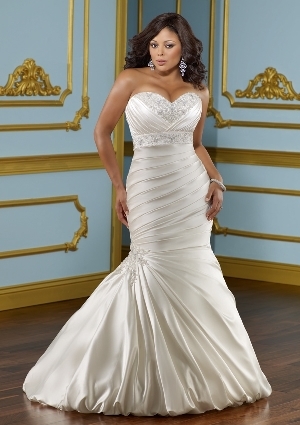 Wedding Dress - Mori Lee Julietta: 3116 - LUSTROUS SATIN W/EMBROIDERY | PlusSize Bridal Gown