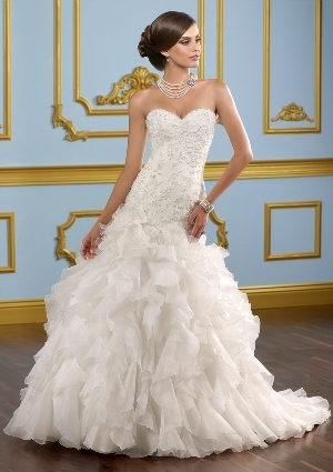 Wedding Dress - Mori Lee Blue SPRING 2012 Collection: 4914 - ALENCON LACE ON ORGANZA | MoriLee Bridal Gown