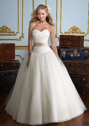 Wedding Dress - Mori Lee Voyage SPRING 2012 Collection: 6730 - LUXE TAFFETA & TULLE WITH BEADED SASH | MoriLee Bridal Gown