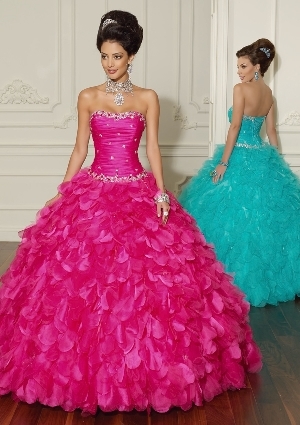 Quinceanera Dress - Quinceanera/Vizcaya: 88015 - BEADED ORGANZA & TULLE | MoriLee Quinceanera Gown
