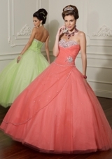 Quinceanera Dress: Quinceanera/Vizcaya: 88016 - BEADED TULLE 