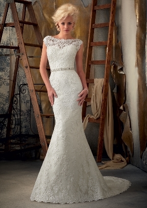 Wedding Dress - Mori Lee Bridal SPRING 2013 Collection: 1901 - Venice Lace Appliques on Net | MoriLee Bridal Gown