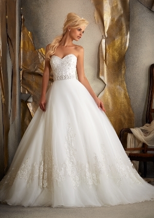 Wedding Dress - Mori Lee Bridal SPRING 2013 Collection: 1917 - Beaded Alencon Lace on Tulle | MoriLee Bridal Gown
