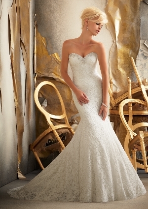 Wedding Dress - Mori Lee Bridal SPRING 2013 Collection: 1918 - Crystal Beading on Embroidered Lace | MoriLee Bridal Gown