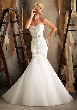 Wedding Dress - Mori Lee Bridal SPRING 2013 Collection: 1920 - Intricately Beaded Embroidery Over Lace on Net | MoriLee Bridal Gown