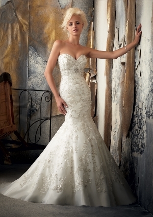 Wedding Dress - Mori Lee Bridal SPRING 2013 Collection: 1921 - Crystal Beaded Embroidery on Net | MoriLee Bridal Gown