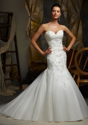 Wedding Dress - Mori Lee Blue SPRING 2013 Collection: 5106 - Beading on Embroidered Lace and Net | MoriLee Bridal Gown
