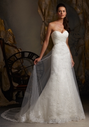Wedding Dress - Mori Lee Blue SPRING 2013 Collection: 5111 - Soft Tulle Over Embroidered Lace | MoriLee Bridal Gown