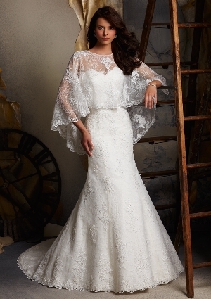 Wedding Dress - Mori Lee Blue SPRING 2013 Collection: 5113 - Venice Lace Appliques on Elegant Lace | MoriLee Bridal Gown
