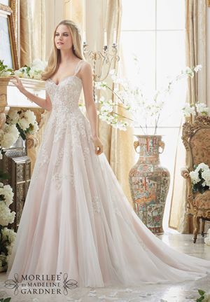 Wedding Dress - Mori Lee Bridal FALL 2016 Collection: 2881 - Elaborately Beaded Embroidery on Soft Tulle Ball Gown | MoriLee Bridal Gown